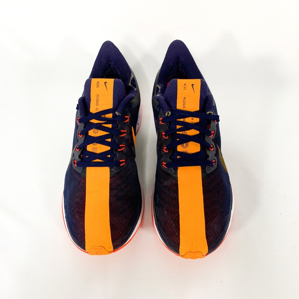 NIKE Zoom Pegasus 35 Turbo Orange/Blue Run Sneaker - Picture 4 of 8